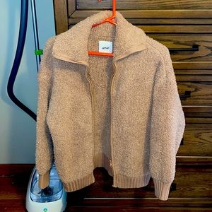 Aerie full zip teddy bear fleece